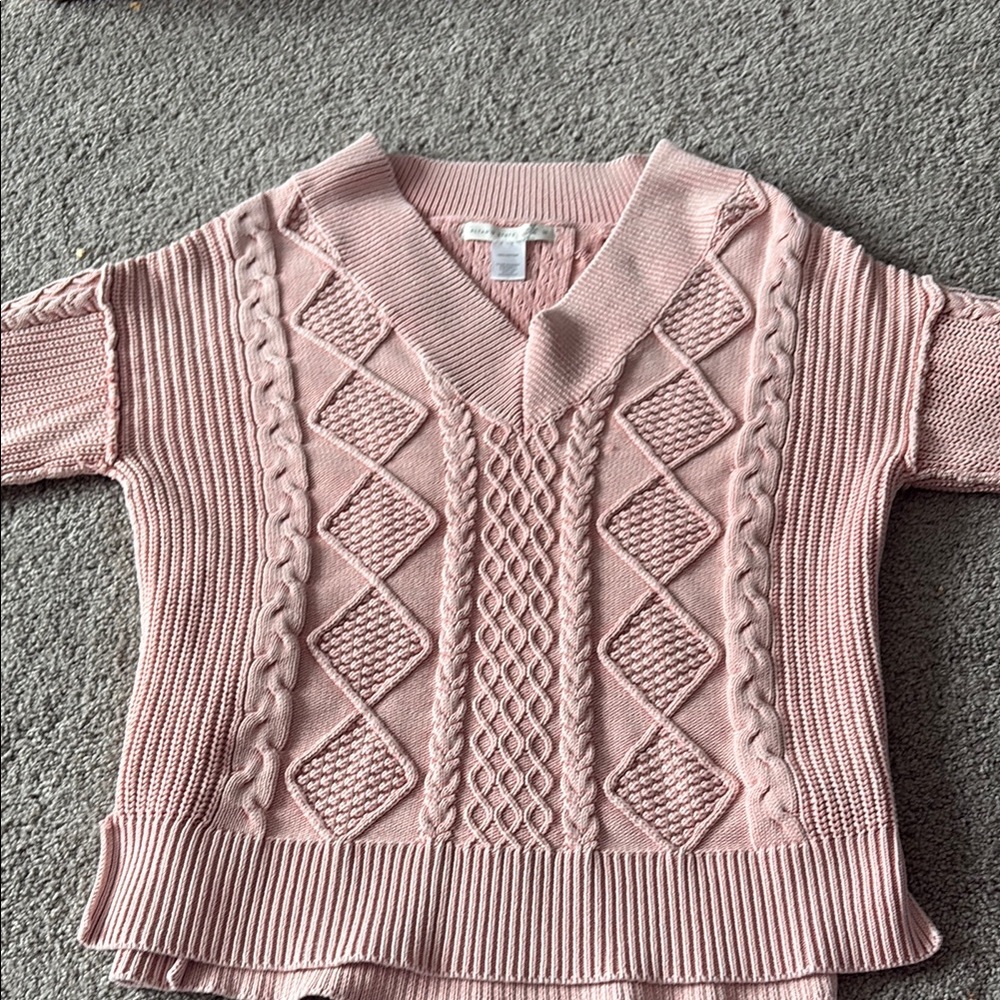 Altar’d State Pink Cable Knit Women's Sweater